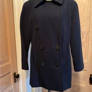 Elegant Women's Navy Pea Coat approx size 12